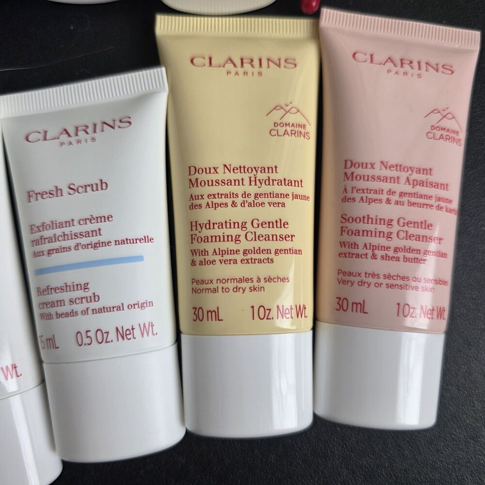 New Clarins Deluxe 16-Piece Skincare & Body Travel Bundle - Picture 11 of 12